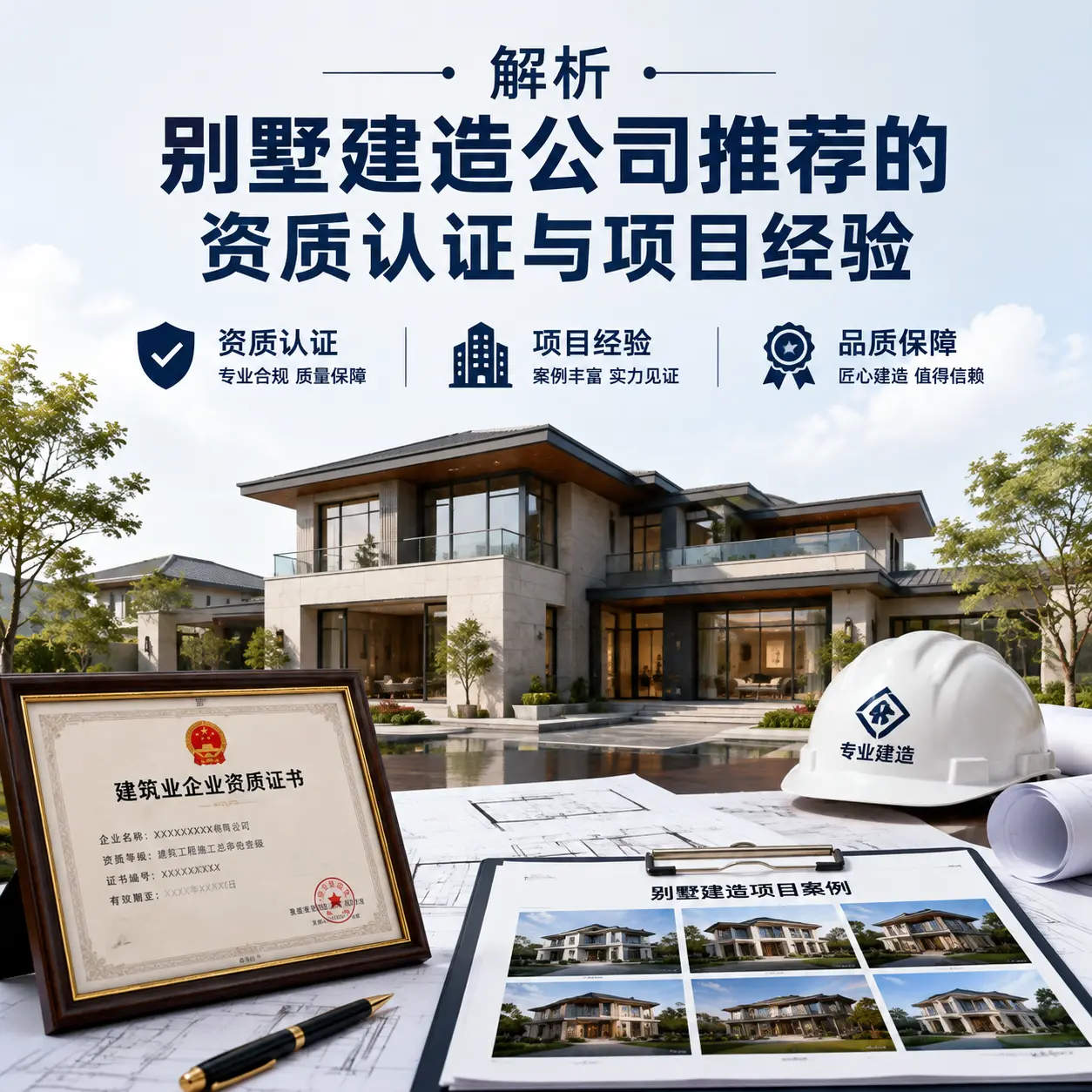 解析 甘肃 别墅建造公司推荐的资质认证与项目经验