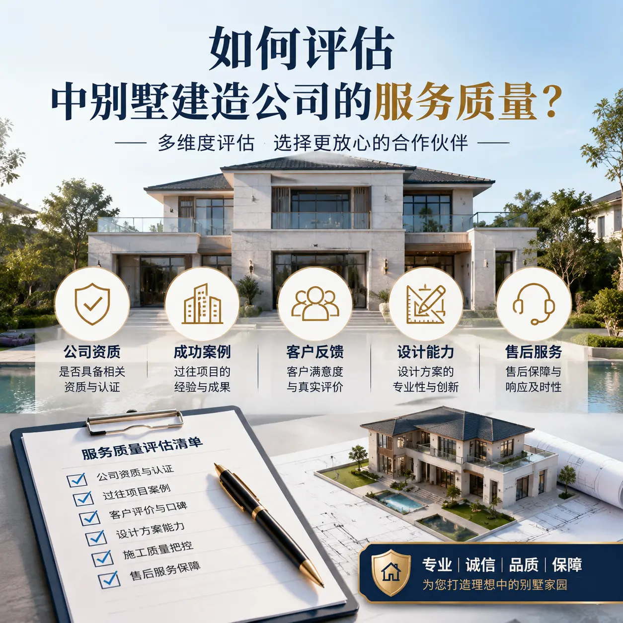 如何评估 甘肃 中别墅建造公司的服务质量？