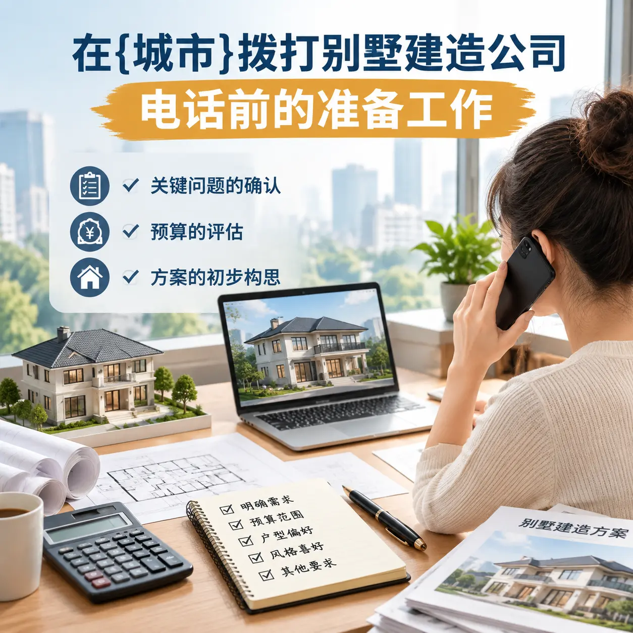 在甘肃拨打别墅建造公司电话前的准备工作