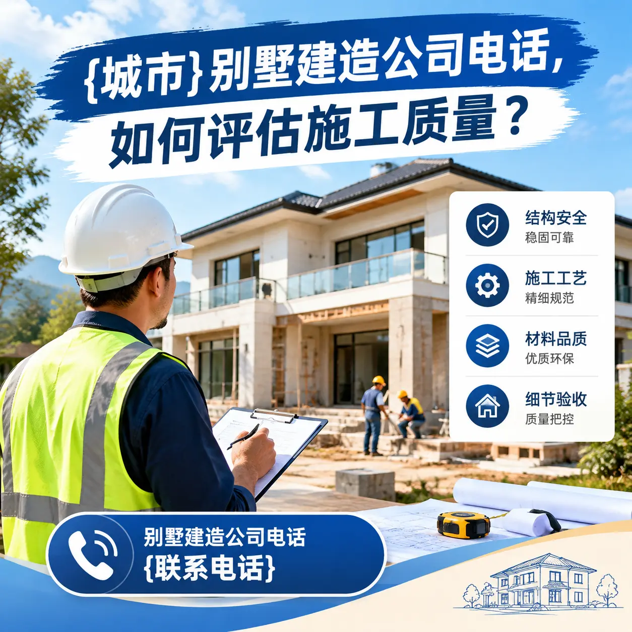 甘肃别墅建造公司电话,如何评估施工质量?