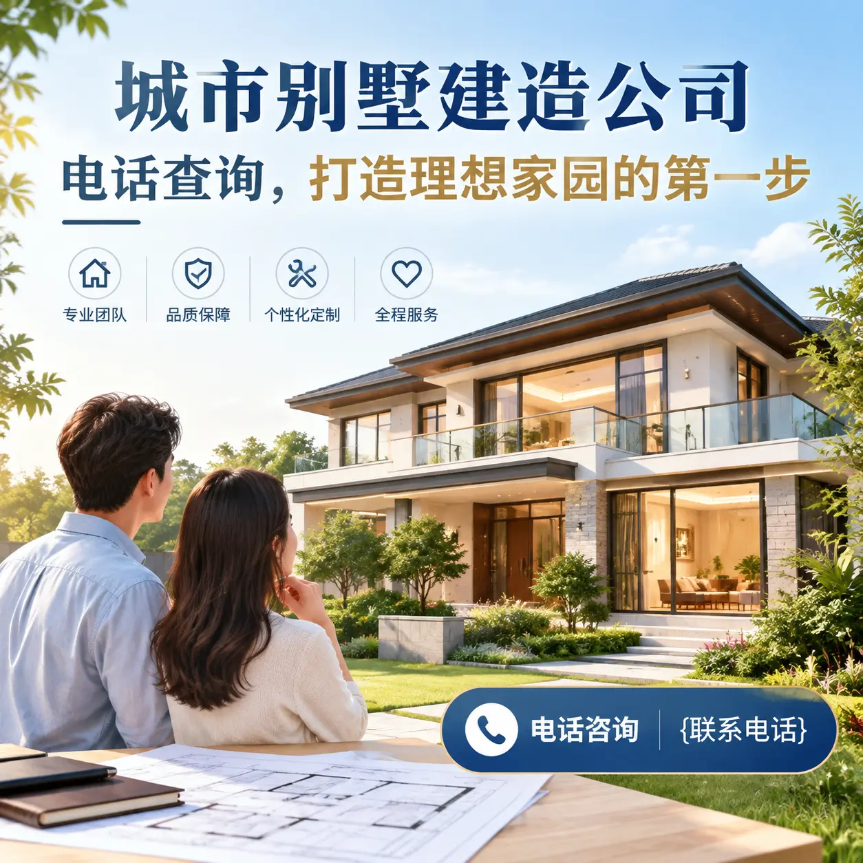 甘肃别墅建造公司电话查询,打造理想家园的第一步