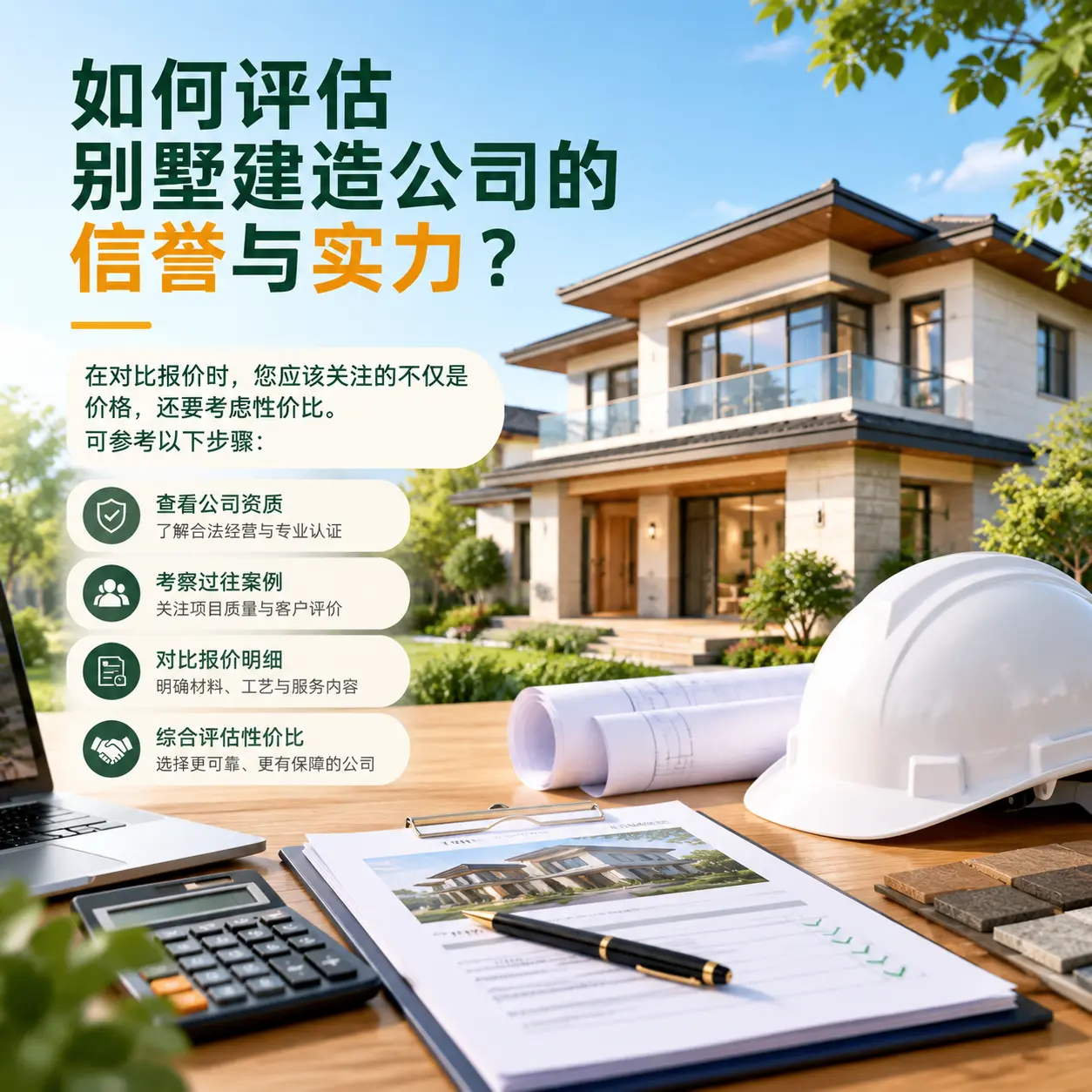 如何评估 甘肃 别墅建造公司的信誉与实力?