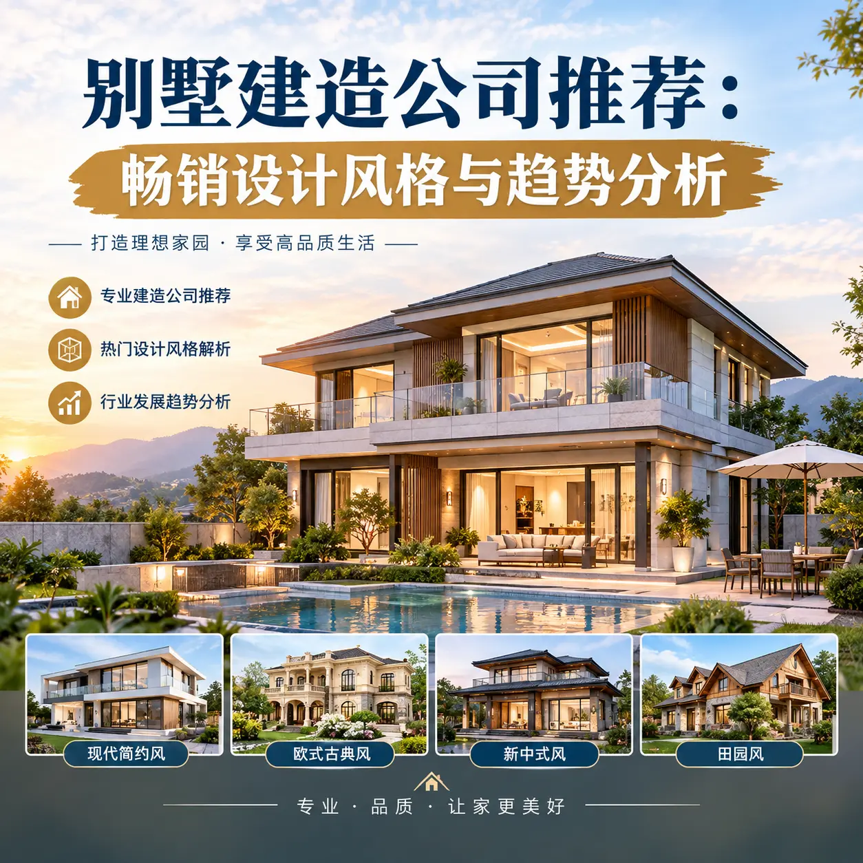 别墅建造公司推荐： 甘肃 畅销设计风格与趋势分析