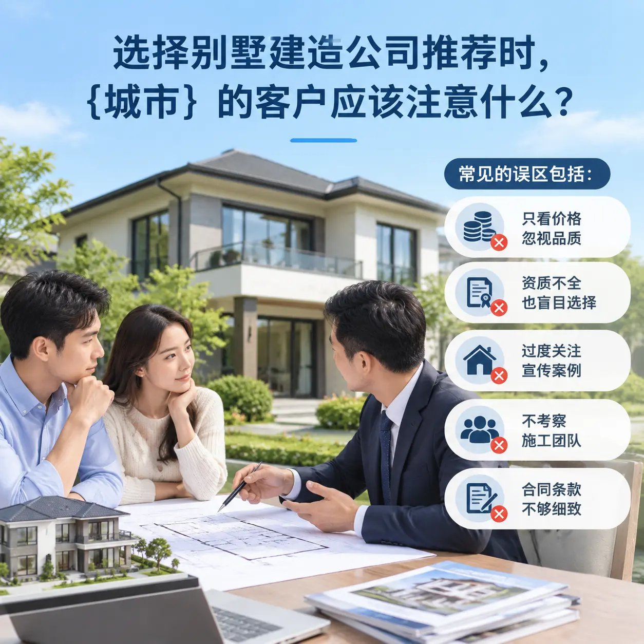 选择别墅建造公司推荐时,甘肃 的客户应该注意什么?