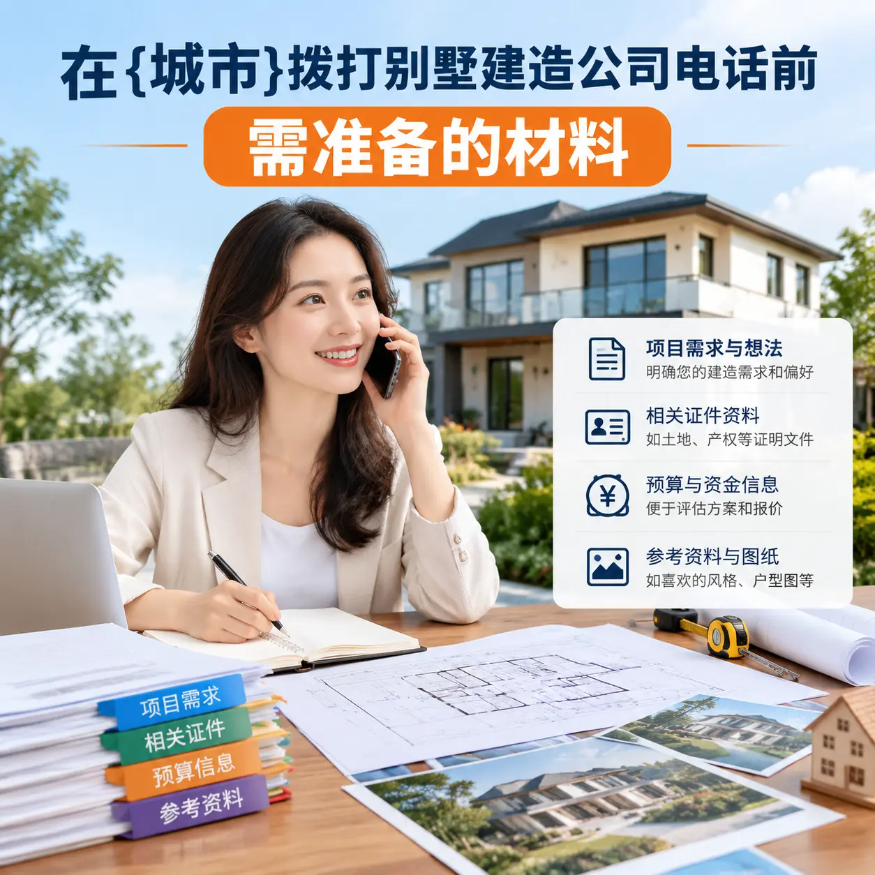 在甘肃拨打别墅建造公司电话前需准备的材料