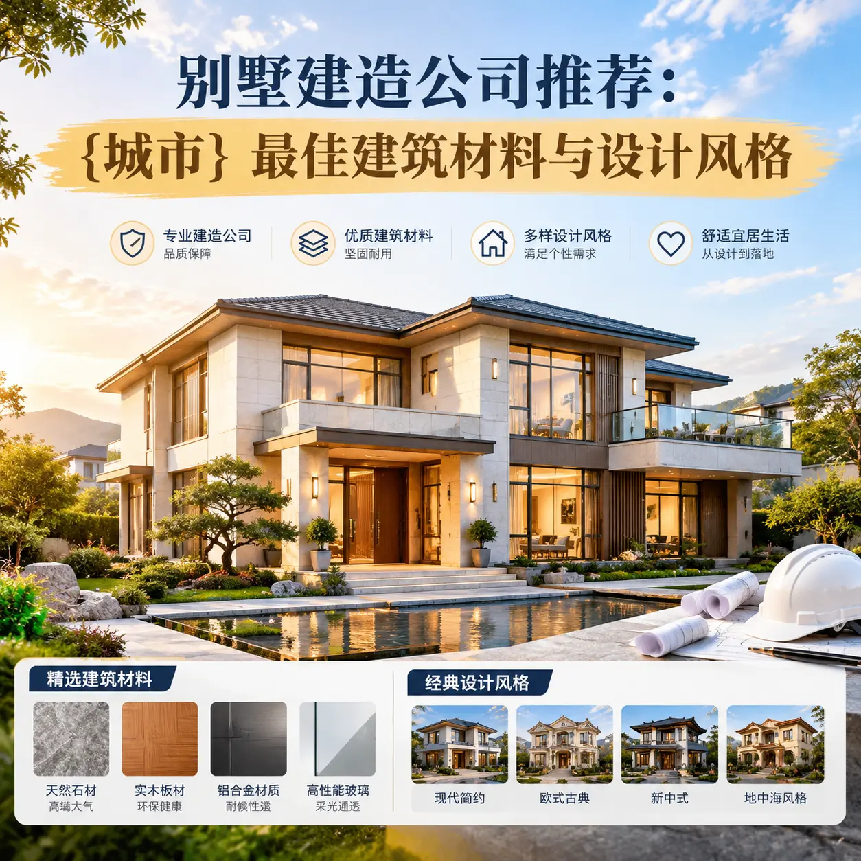 别墅建造公司推荐： 甘肃 最佳建筑材料与设计风格