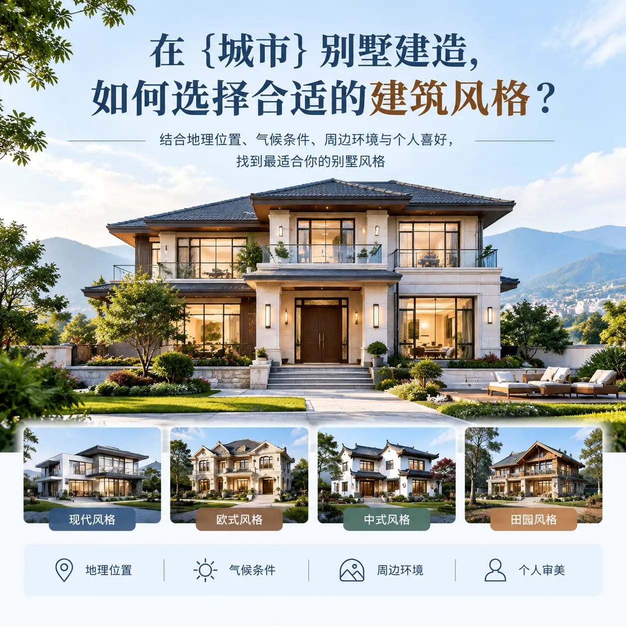 在 甘肃 别墅建造，如何选择合适的建筑风格？
