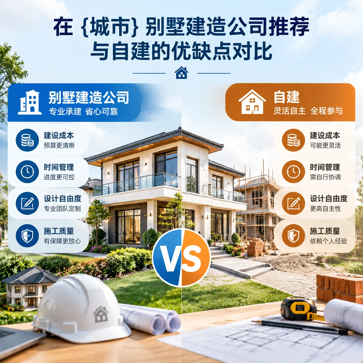 在 甘肃 别墅建造公司推荐与自建的优缺点对比
